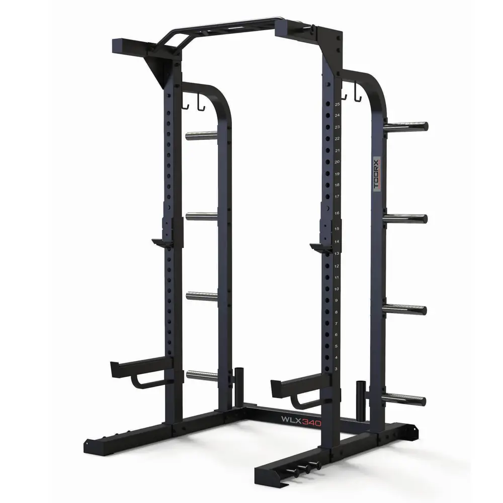 Aanbieding Toorx Professional WLX-3400 half rack full option bij allesmetsport.nl