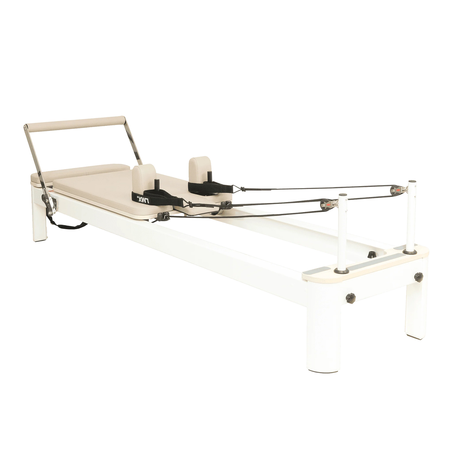 Aanbieding Lifemaxx Harmony Pilates Reformer wit bij allesmetsport.nl