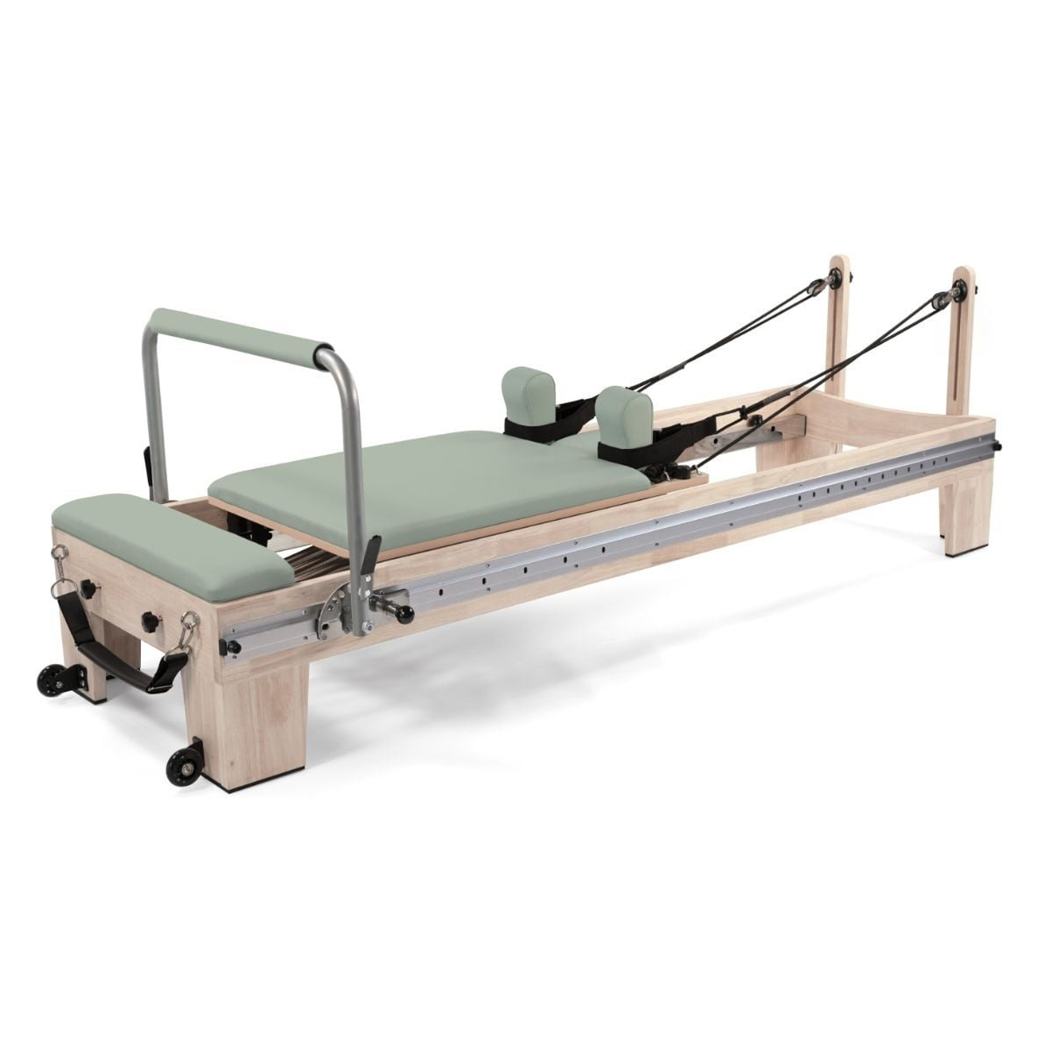 Aanbieding Liveness PTX 5500 Eiken Pilates Reformer Green Tea bij allesmetsport.nl