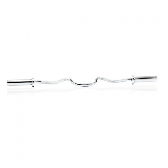 Aanbieding Muscle Power Olympische Super Curl Bar 50 mm chroom MP822 bij allesmetsport.nl