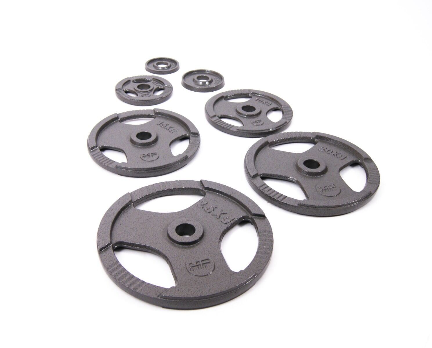 Aanbieding Muscle Power olympische halterset 160kg gietijzer - 50mm bij allesmetsport.nl