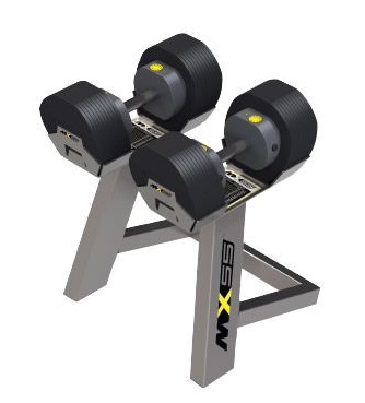 Aanbieding MX Select MX55 verstelbare dumbbells met standaard 24