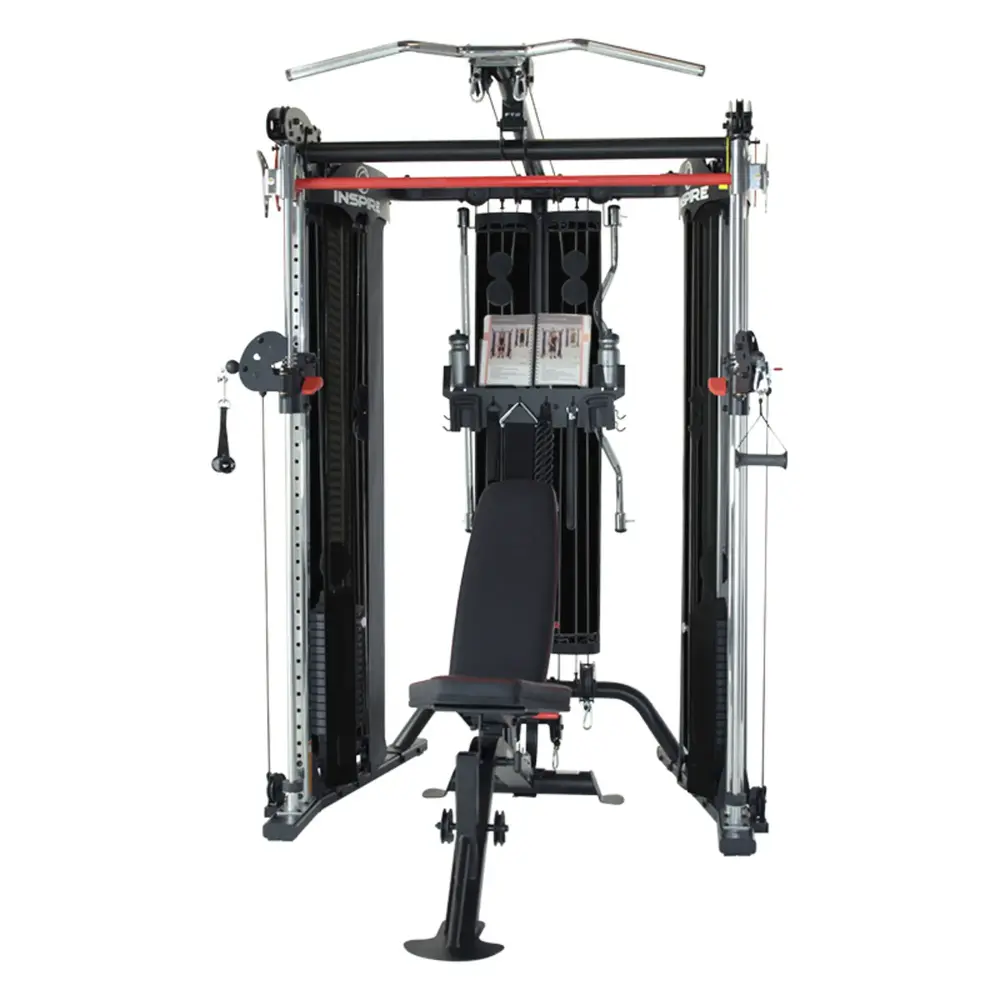 Aanbieding Inspire FT2 Functional Trainer zwart inclusief fitnessbank bij allesmetsport.nl