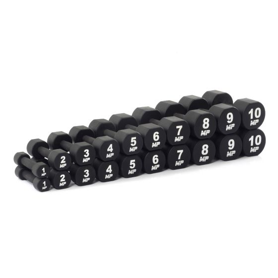 Aanbieding Muscle Power dumbbellset PU micro 1 - 10 kg bij allesmetsport.nl