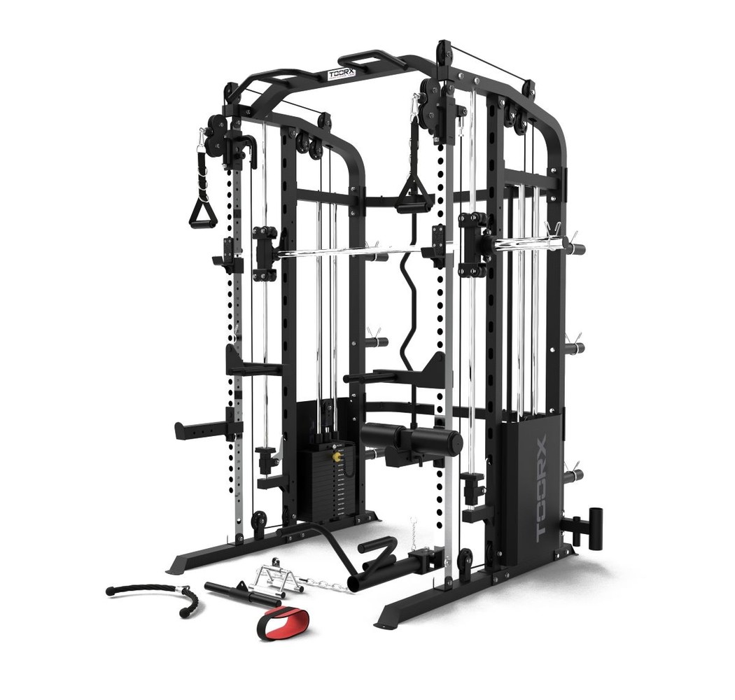 Aanbieding Toorx 3 in 1 smith machine rack ASX-4000 Full Option bij allesmetsport.nl