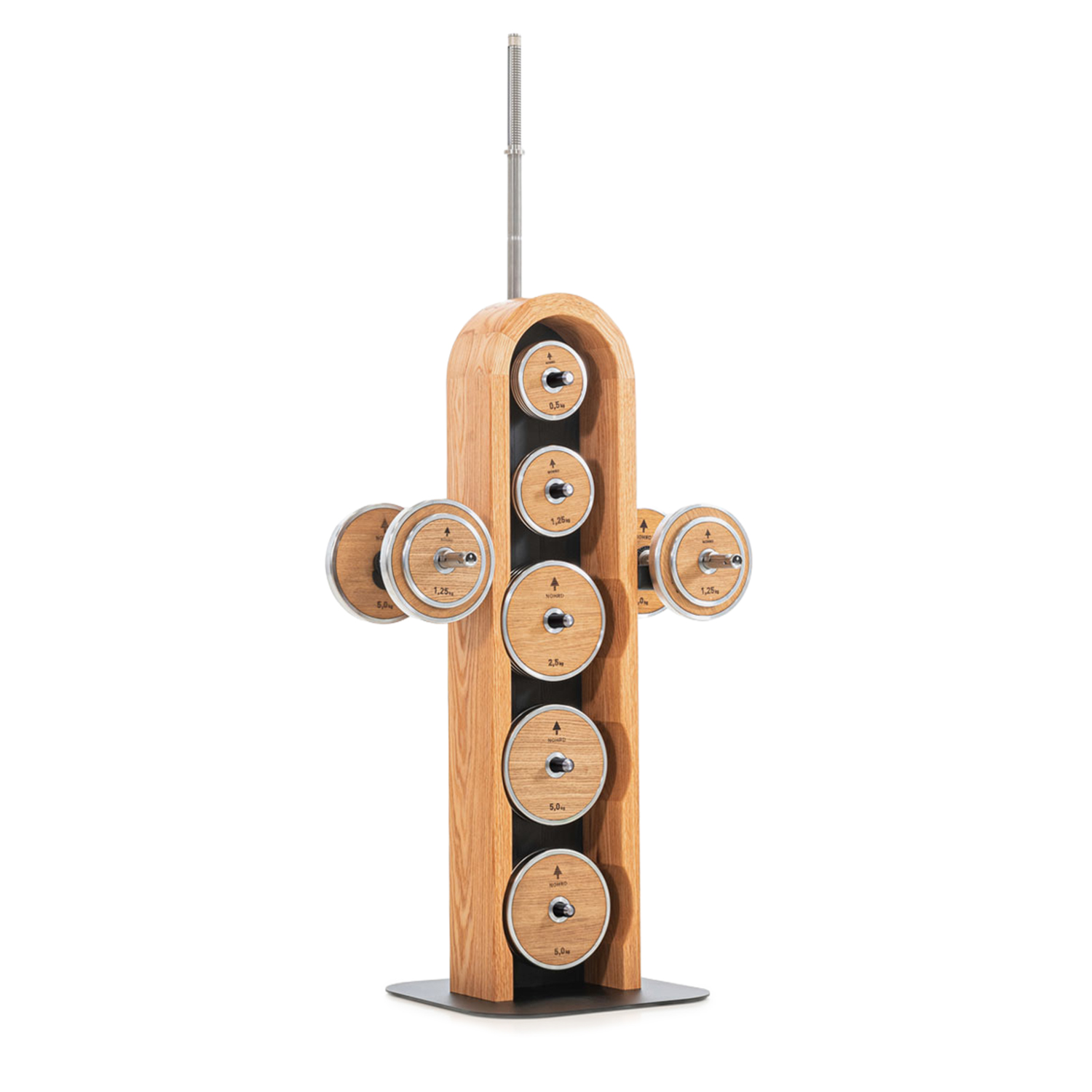 Aanbieding NOHrD Weight Plate Tower set Eikenhout bij allesmetsport.nl